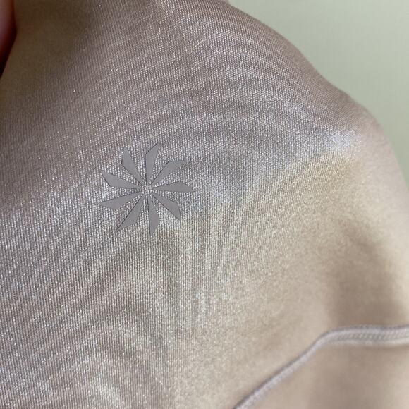 Athleta Elation Shimmer Tight In Powervita Mocha Latte M - Picture 6 of 12